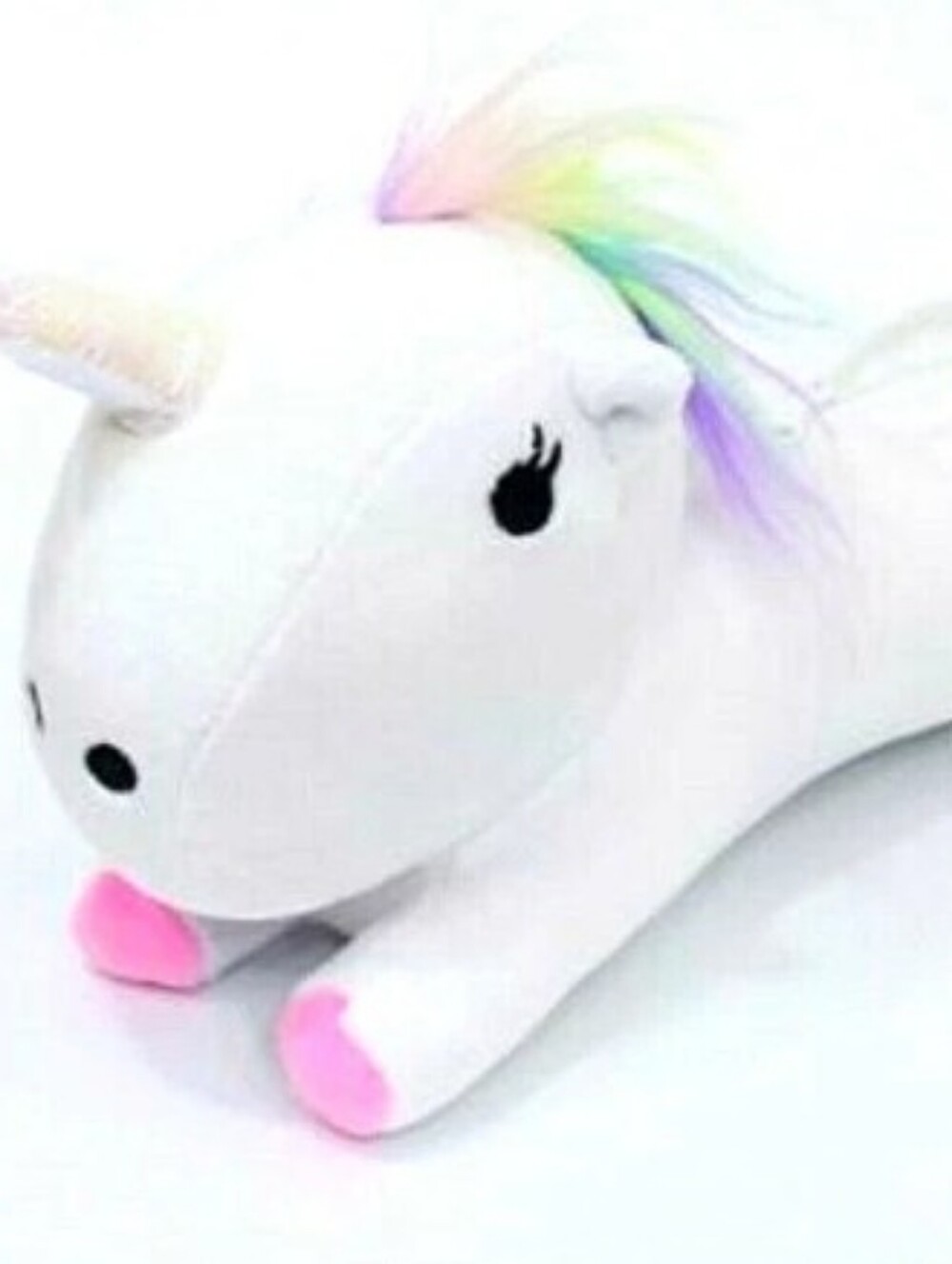 Minky-Plush Unicorn 🦄 Zip Pouch (White-Pink-Teal )🤍🩷🩵 12x6x4 - Picture 6 of 14